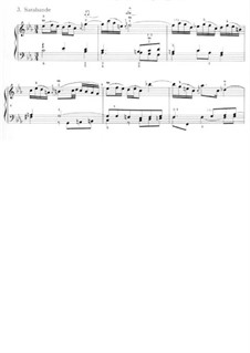 Suite No.2 in C Minor, BWV 813: Sarabande. Arrangement for piano by Johann Sebastian Bach