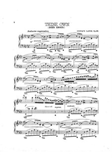 Dein eigen (Thine Own), Op.54: For a single performer by Gustav Lange