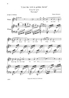 Natoma: I list the trill in golden throat, for mezzo-soprano and piano by Victor Herbert