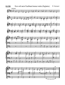 Fest Soll Mein Taufbund Immer Stehn Fughette By R Jungegger On Musicaneo