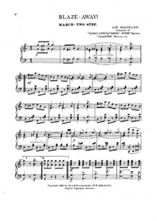 Blaze-Away: For piano by Abe Holzmann