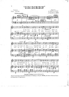 Ciribiribin: For voice and piano by Albert Pestalozza