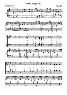 Panis Angelicus (O Lord Most Holy): For mixed choir and organ (or piano) by César Franck