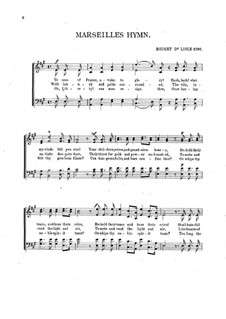 Marseilles Hymn: For voices by Claude Joseph Rouget de Lisle