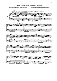 Chorale Preludes, Miscellaneous: Nun freut euch, lieben Christen, BWV 734 by Johann Sebastian Bach