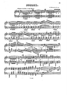 Sonata for Piano No.3 in F Major, Op.41: Movement I by Anton Rubinstein