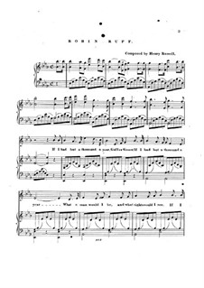 Robin Ruff: Piano-vocal score by Henry Russell