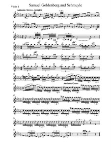 No.6 Samuel Goldenberg and Schmuyle: For string quintet – parts by Modest Mussorgsky