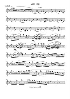 Lento Waltz and Allegro from Ballet for Violin Solo: Arrangement for string quartet by Unknown (works before 1850)