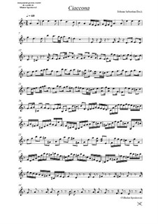 Partita for Violin No.2 in D Minor, BWV 1004: Chaconne. Arrangement for strings – parts by Johann Sebastian Bach