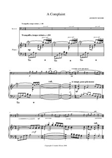 A Complaint: For bassoon and piano by Andrew Moore