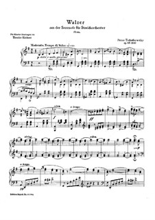 Serenade for String Orchestra, TH 48 Op.48: Waltz. Version for piano by Pyotr Tchaikovsky