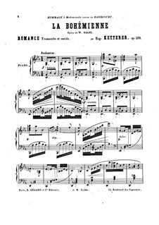 Transcription on Romance from 'The Bohemian Girl' by Balfe, Op.281: Transcription on Romance from 'The Bohemian Girl' by Balfe by Eugène Ketterer