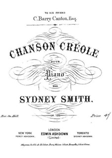 Chanson créole, Op.105: Chanson créole by Sydney Smith