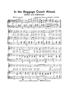 In the Baggage Coach Ahead: For voice and piano by Gussie Lord Davis