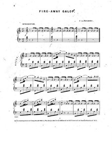 Fire-Away Galop for Piano: Fire-Away Galop for Piano by J. de Jasienski