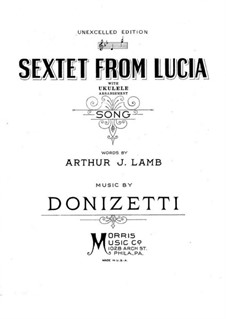 Lucia di Lammermoor: Act II, Sextet, for voice and piano by Gaetano Donizetti