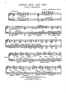 Sweet By and By: For piano by Joseph Philbrick Webster
