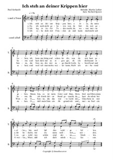 Ich steh an deiner Krippen hier: Für Male Chor by Martin Luther