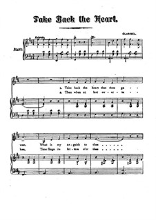 Take Back the Heart: For voice and piano by Claribel
