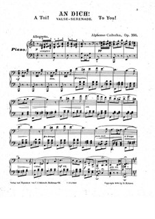 To You, Op.390: Version for piano by Alphons Czibulka