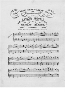 New York Serenading Waltz: For piano by Charles Gilfert