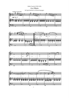 Ave Maria: Version for organ by Giulio Caccini