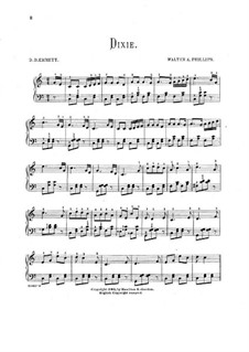 Dixie: For piano by Daniel Decatur Emmett