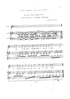 Way Down in Ca-i-ro: For voice, choir and piano by Stephen Collins Foster