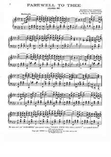 Farewell to Thee: For piano (A Flat Major) by Lydia Liliuokalani