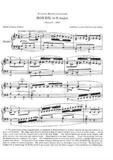 Two Rondos for Piano, Op.51: Rondo No.2 (Edited by d'Albert) by Ludwig van Beethoven