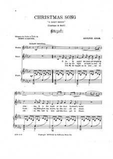 Vocal version: For violin (or cello), voice and piano by Adolphe Adam