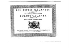 L'Europe galante: Premier Dessus part by André Campra