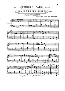 Forest Park. March and Two-Step for Piano: Forest Park. March and Two-Step for Piano by Fred W. Hashagen