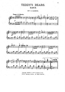 Teddy's Bears. March for Piano: Teddy's Bears. March for Piano by William R. Haskins