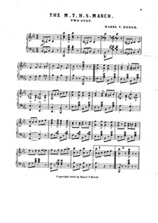 M.T.H.S. March and Two-Step: For piano by Hazel V. Hersh