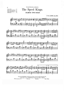 The Speed Kings, Op.312: For piano by Frank Hoyt Losey