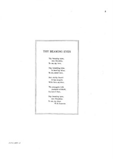 Six Love Songs, Op.40: No.3 Thy Beaming Eyes by Edward MacDowell