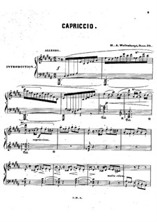 Capriccio for Piano, Op.28: Capriccio for Piano by Hermann Adolf Wollenhaupt