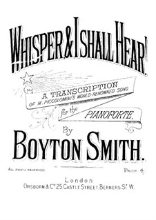 Whisper, and I shall Hear: Whisper, and I shall Hear by Boyton Smith