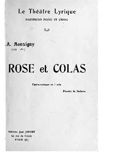 Rose et Colas: Rose et Colas by Pierre-Alexandre Monsigny