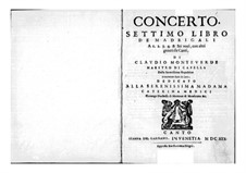 Book 7 (Concerto), SV 117–145: Parts by Claudio Monteverdi