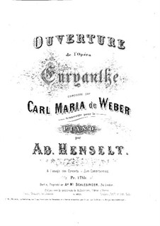 Overture: For piano by Carl Maria von Weber