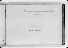 Athalie. Intermèdes en musique: Full score (Manuscript) by Jean-Baptiste Moreau