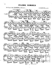 Celebre romanza nell'opera 'La favorite' de Donizetti, Op.29: Celebre romanza nell'opera 'La favorite' de Donizetti by A. Holstein