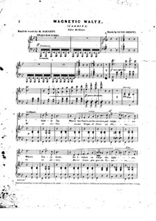 L'ardita or Magnetic Waltz: Piano-vocal score by Luigi Arditi