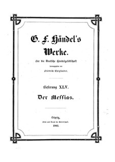 Complete Oratorio: Full score by Georg Friedrich Händel