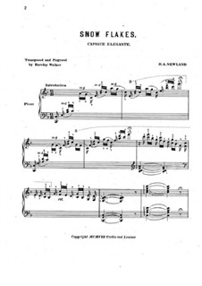 Snow Flakes: In F Major by Robert A. Newland