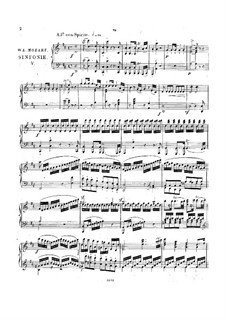 Symphony No.35 in D Major 'Haffner', K.385: Arrangement for piano by Wolfgang Amadeus Mozart