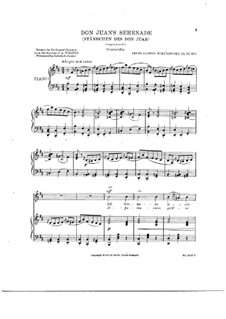 Six Romances, TH 101 Op.38: No.1 Don Juan's Serenade by Pyotr Tchaikovsky